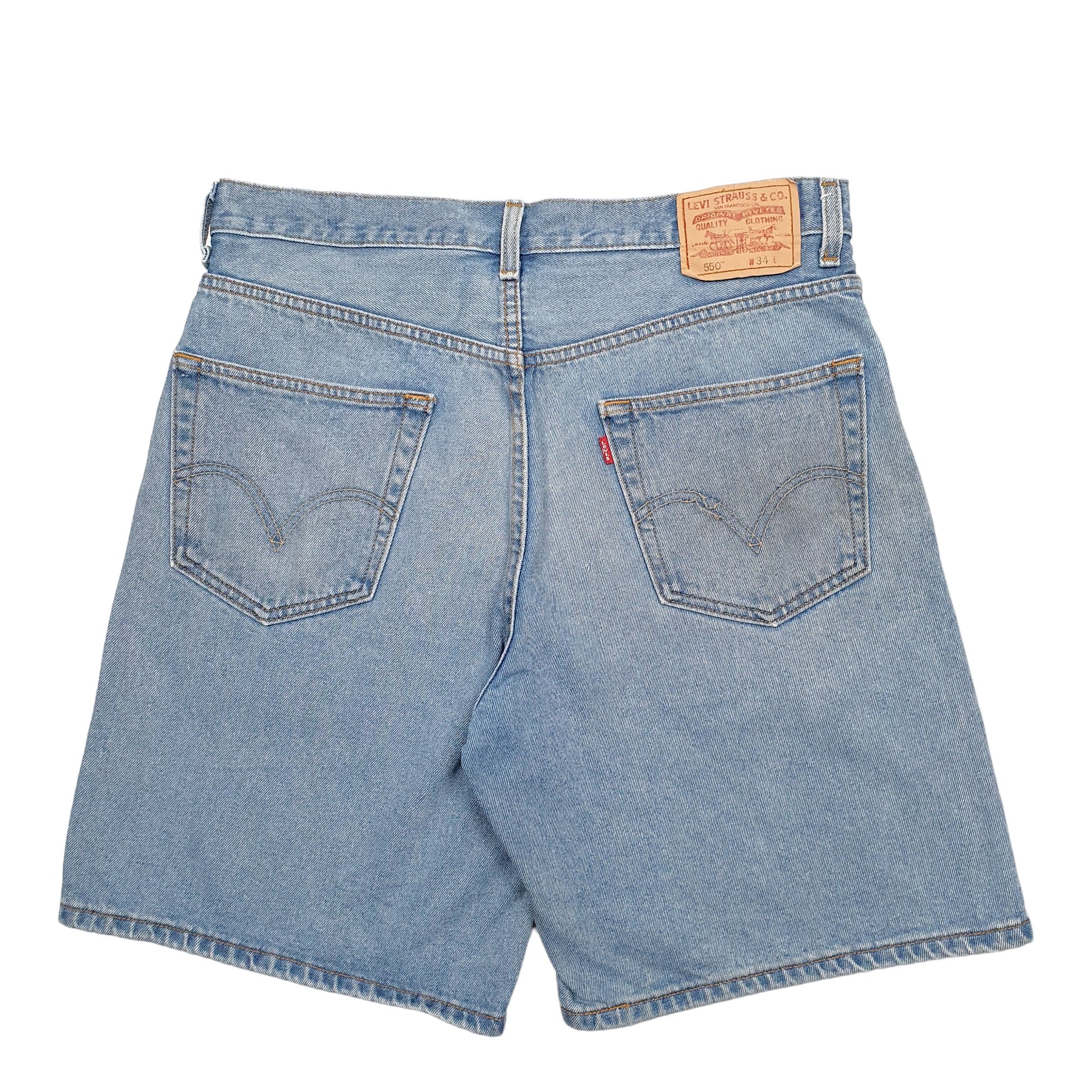 Mens Blue Levis Denim Jeans Jorts 550 Loose Denim Shorts