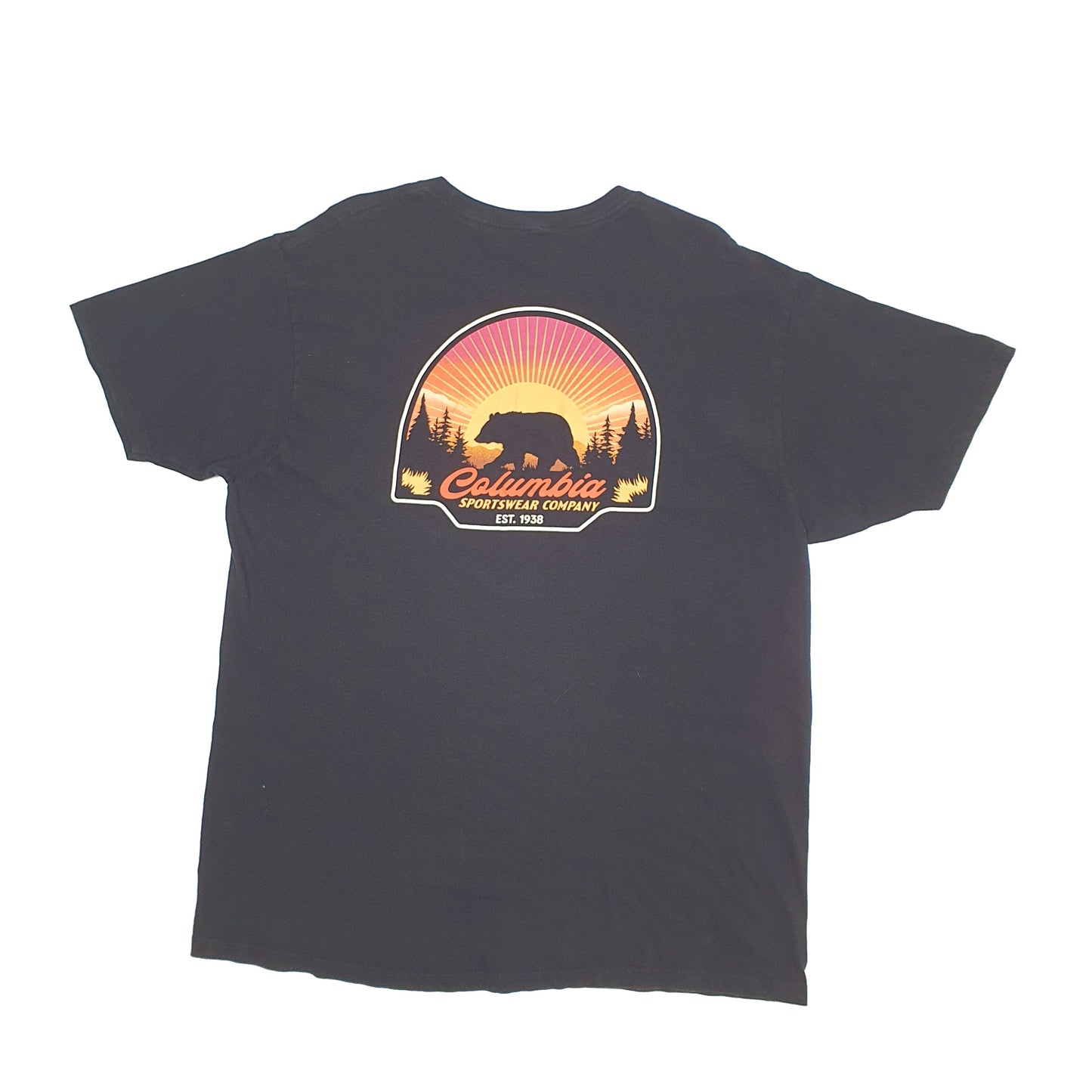 Mens Black Columbia Sportswear  Short Sleeve T Shirt