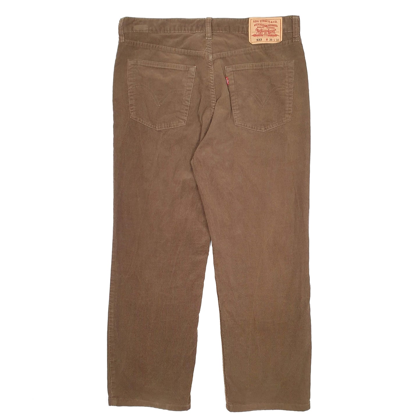 Mens Brown Levis 533 Vintage 00s Corduroy Trousers