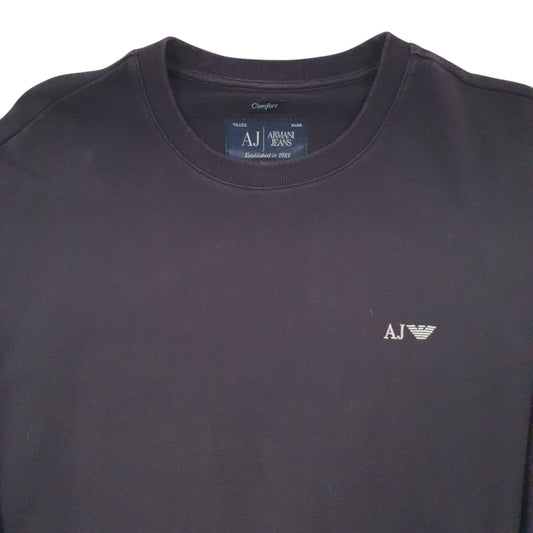 Mens Grey Armani  Crewneck Jumper