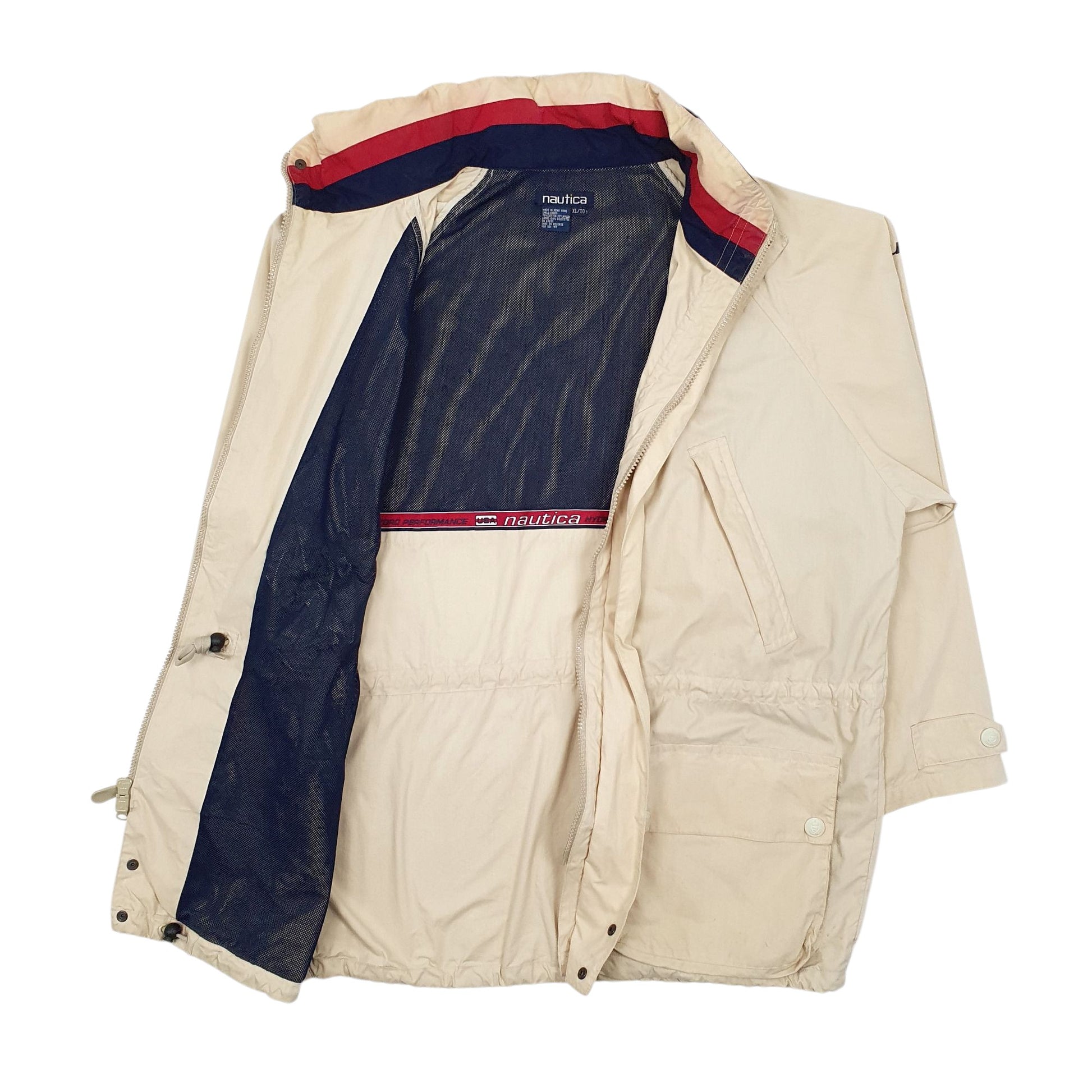 Mens Beige Nautica Vintage 90s  Coat