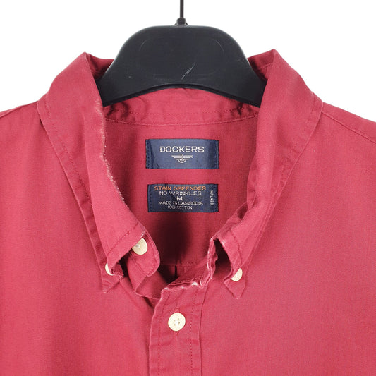 Mens Red Dockers  Long Sleeve Shirt