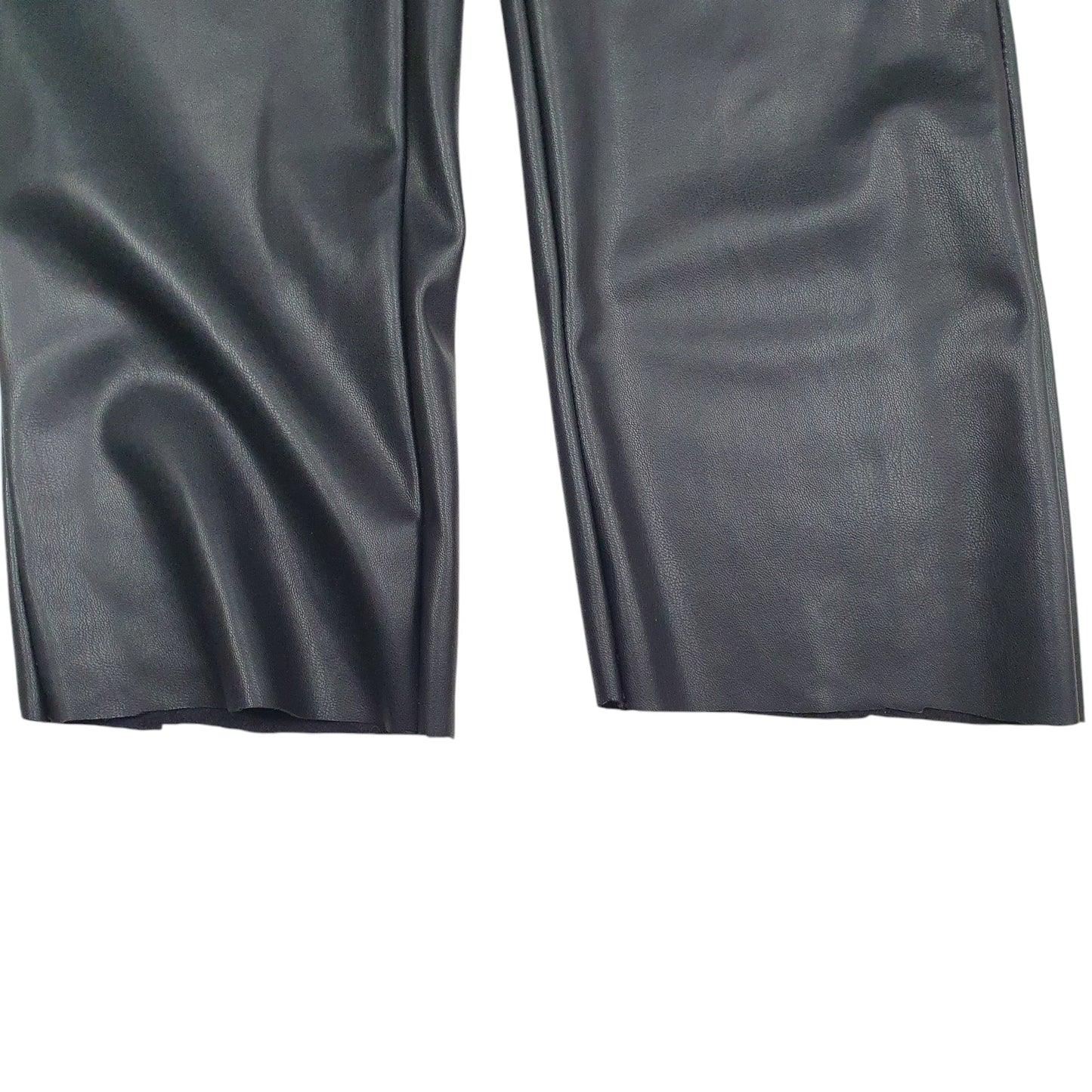 Womens Black Zara Leather Chino Trousers