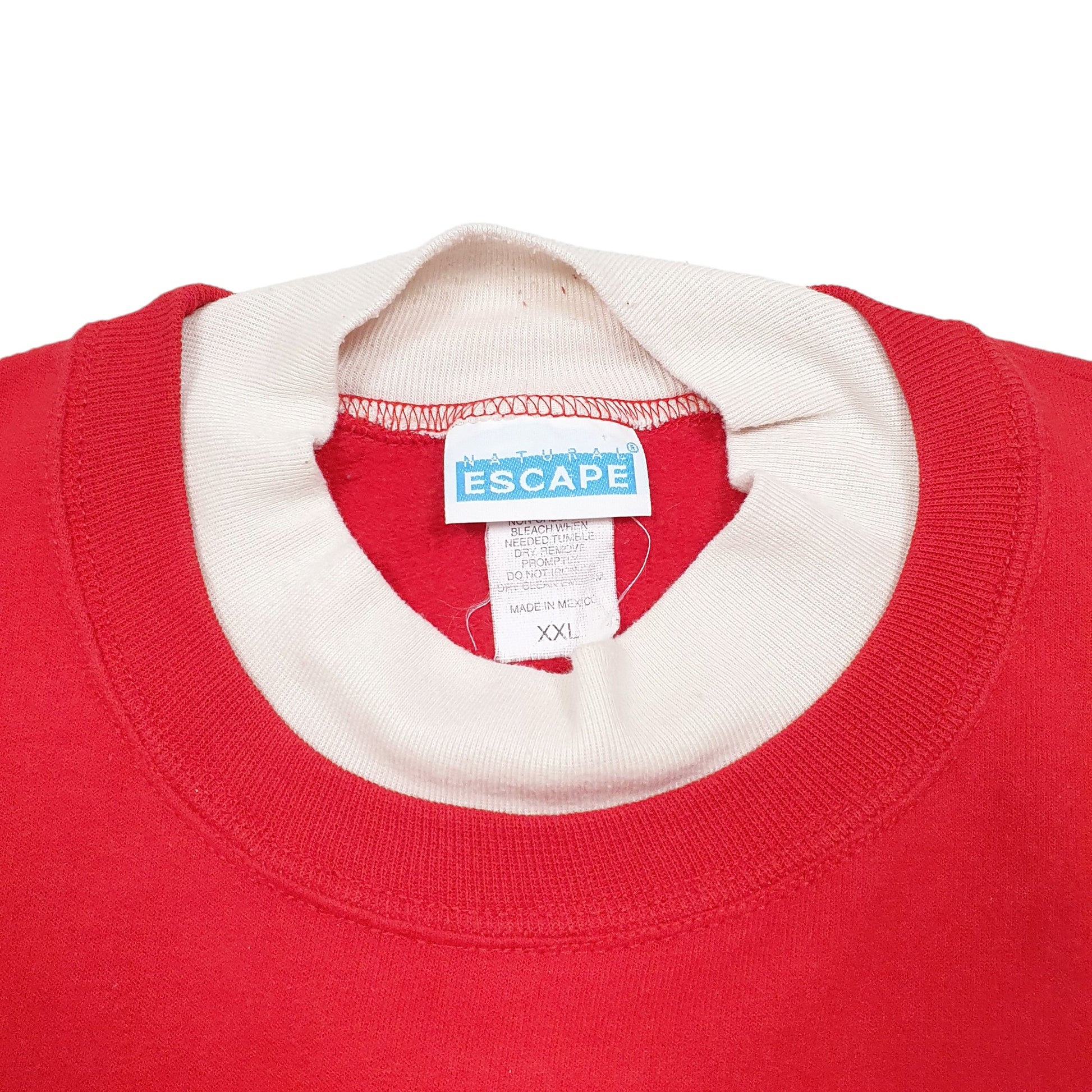 Mens Red Natural Escape My Grandchildren Are 4 Ever Loved Bears Retro Crewneck Jumper