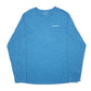 Mens Blue Patagonia Active Spellout Workout Outdoors Waves Long Sleeve T Shirt
