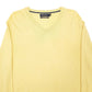 Mens Yellow Nautica Knitwear Luxury Performance V Neck Jumper