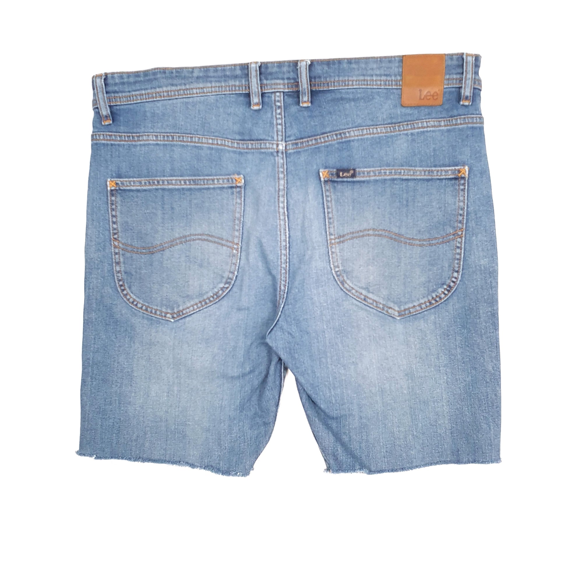 Mens Blue Lee Cut Off Jorts Denim Shorts