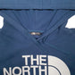 Mens Blue The North Face Spellout Hoodie Jumper