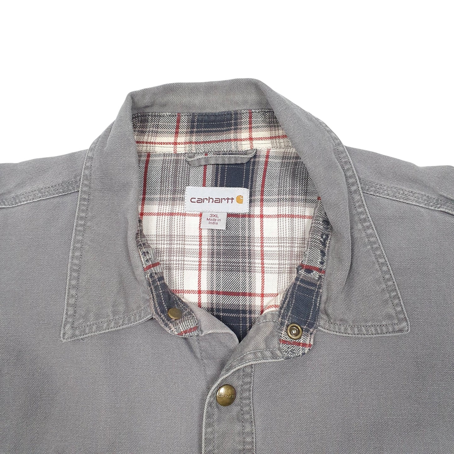 Mens Grey Carhartt Overshirt Shacket Hoodie Coat