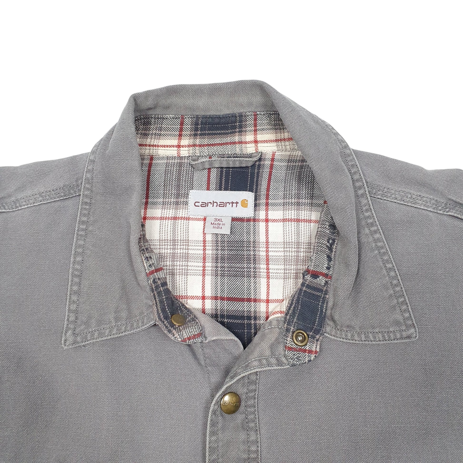 Mens Grey Carhartt Overshirt Shacket Hoodie Coat