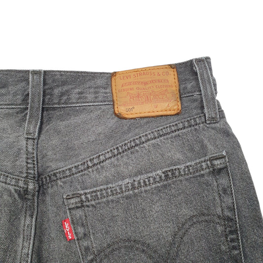 Womens Grey Levis 501 Jorts Hot Pants Denim Shorts