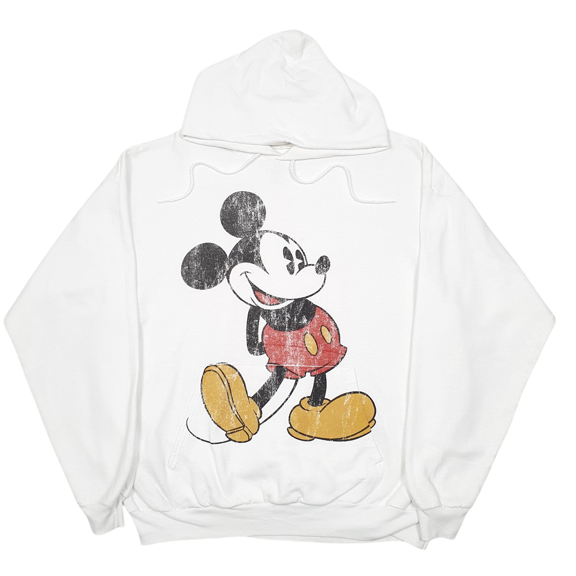 Mens White Disney Mickey Mouse Hoodie Jumper
