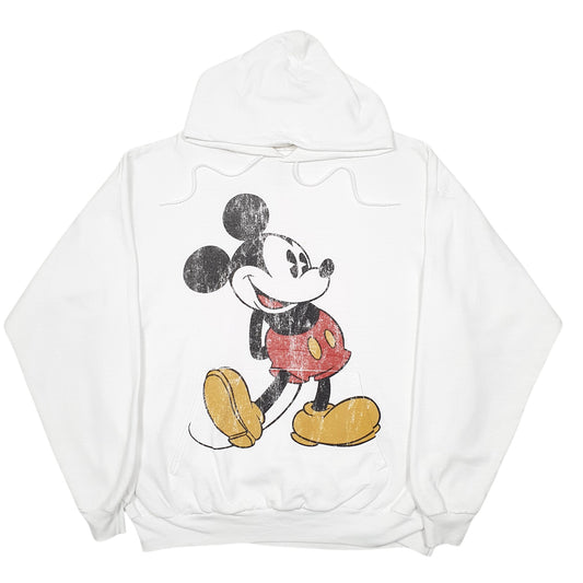 Mens White Disney Mickey Mouse Hoodie Jumper