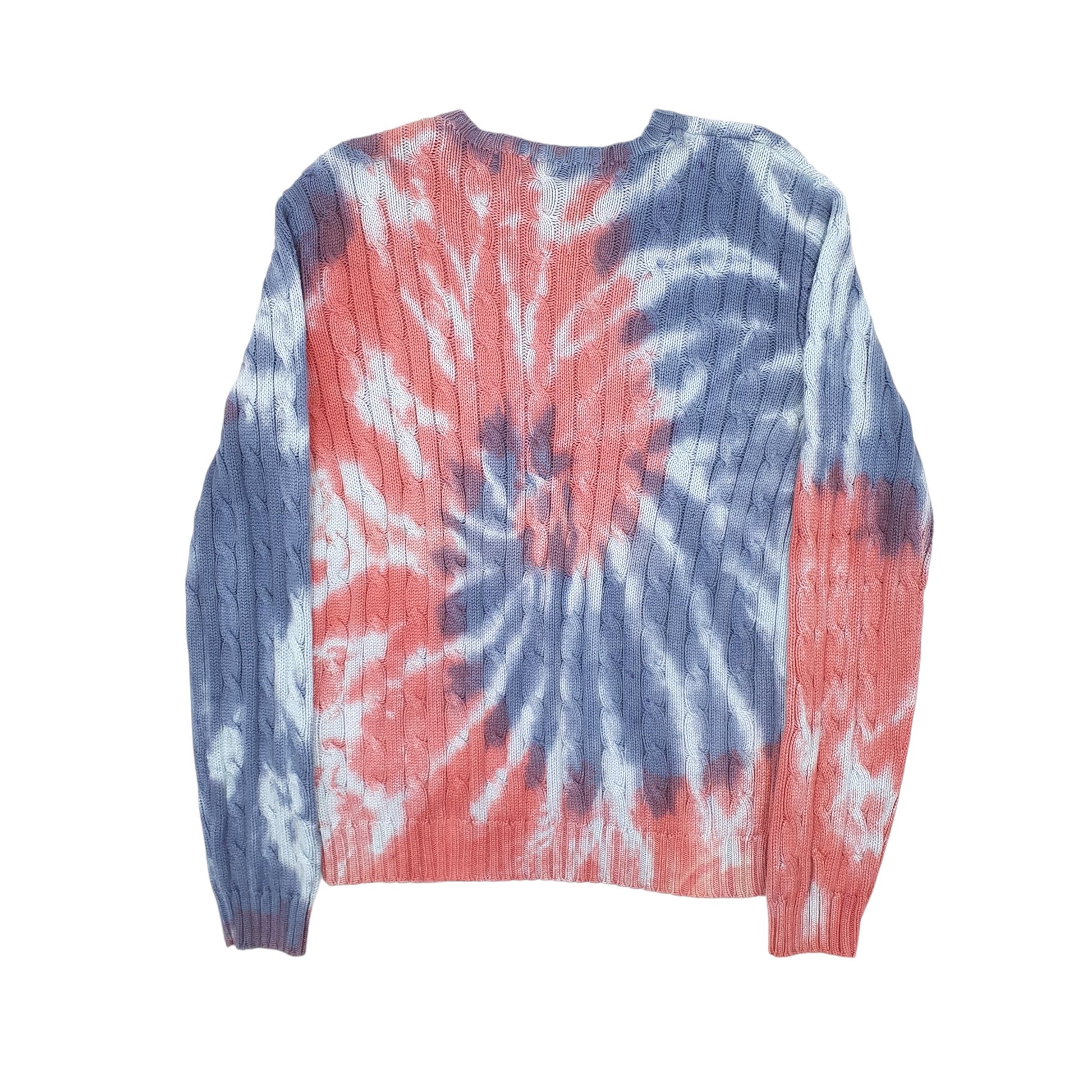 Womens Blue Ralph Lauren Tie Dye Crewneck Jumper