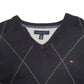 Mens Black Tommy Hilfiger Knit Crewneck Jumper