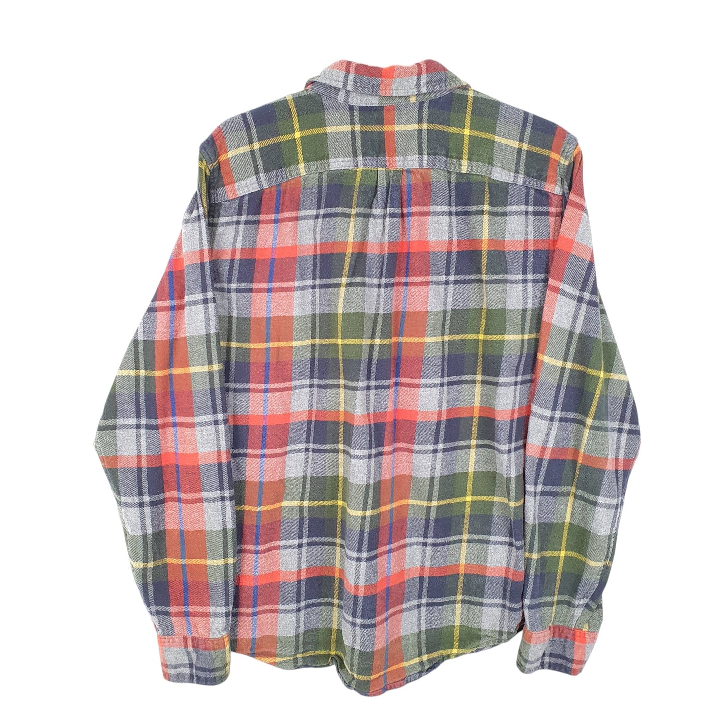 Mens Grey Gap Flannel Overshirt Shacket Long Sleeve Shirt