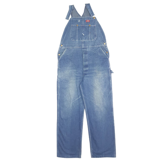 Mens Blue Dickies Denim Overalls Bib Vintage 1990s Dungaree Trousers