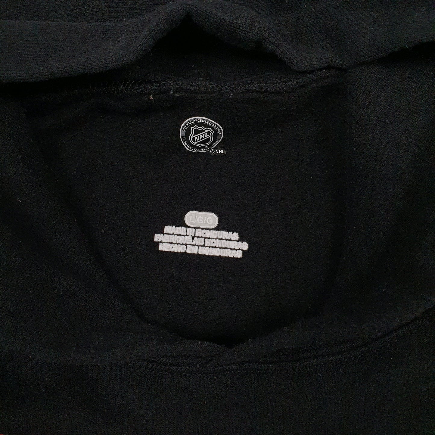 Mens Black Russell Athletic NHL Chicago Blackhawks Hoodie Jumper