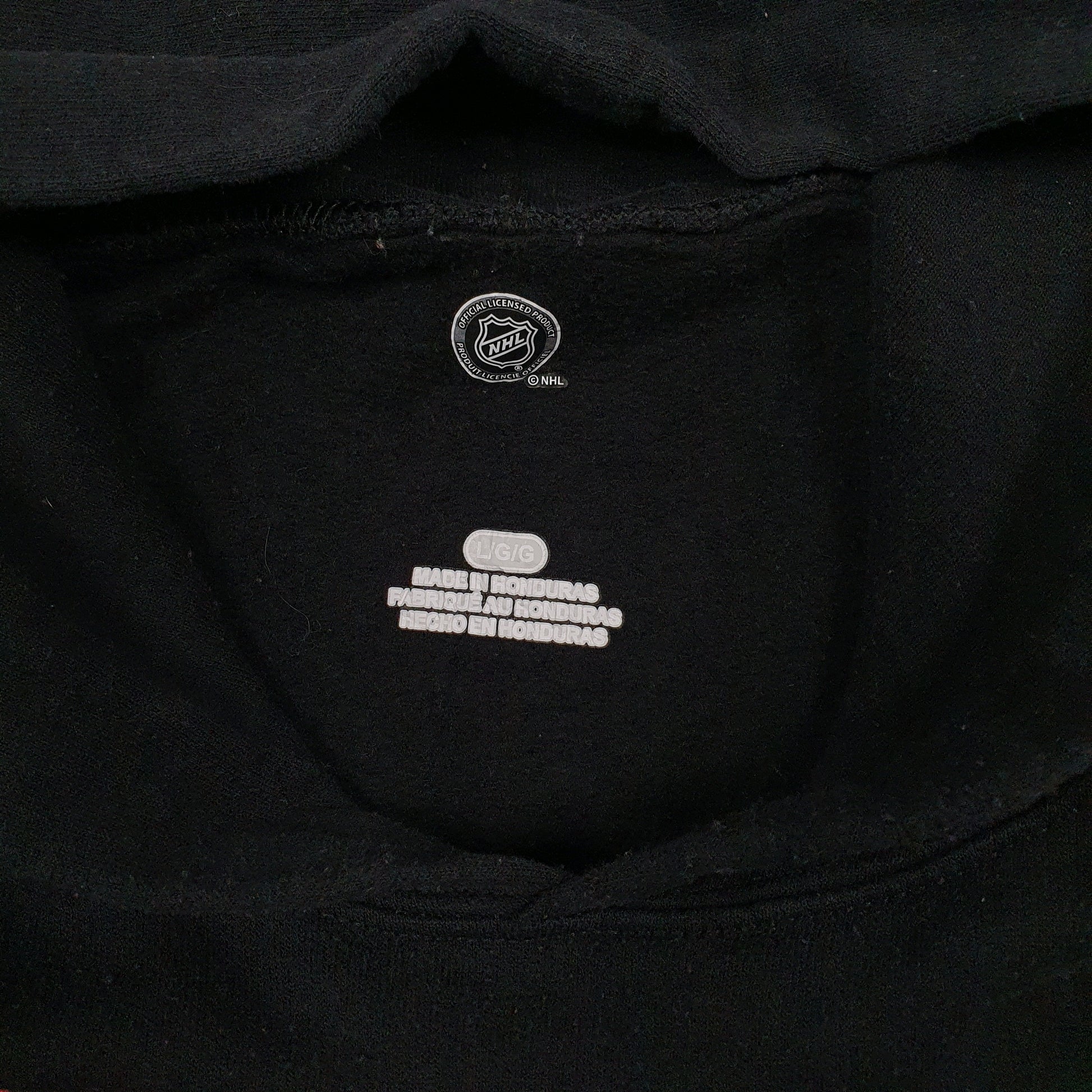 Mens Black Russell Athletic NHL Chicago Blackhawks Hoodie Jumper