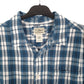 Mens Blue L.L.Bean Flannel Overshirt Long Sleeve Shirt