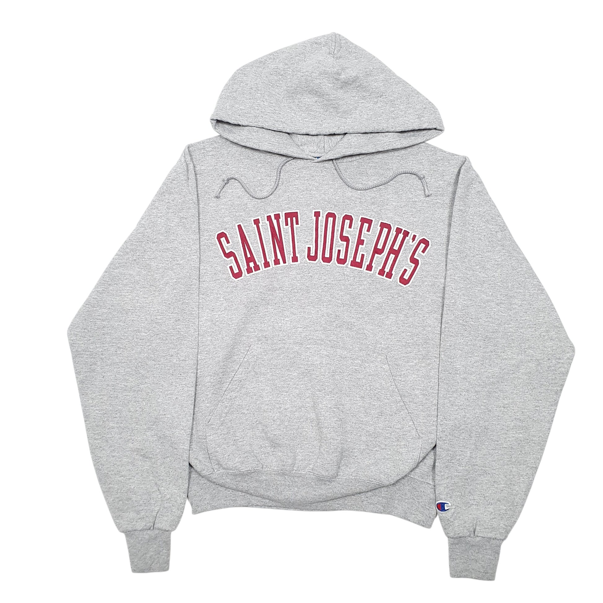 Mens Grey Champion Saint Joseph's College USA Spellout Hoodie Jumper