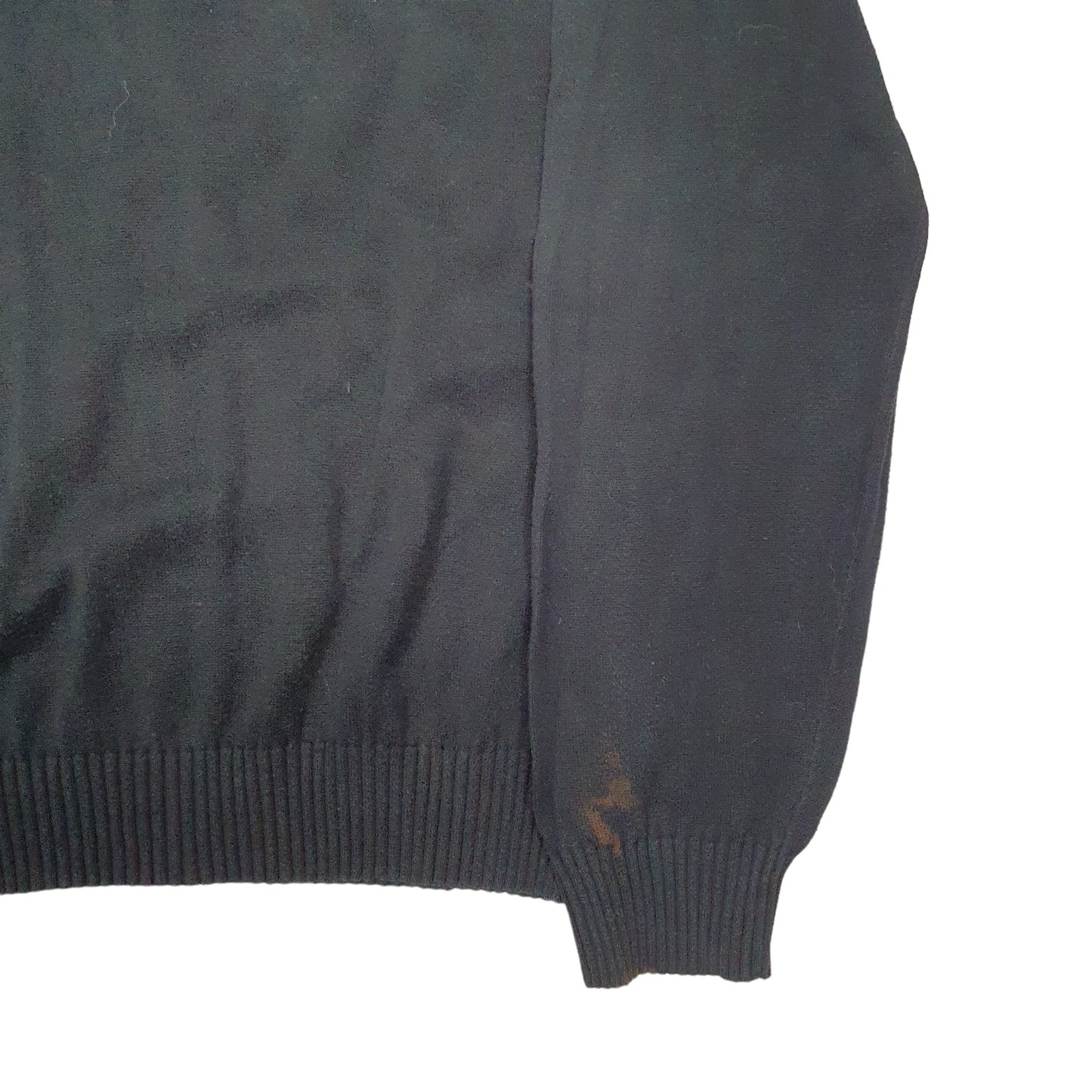 Mens Black Nautica Knit Quarter Zip Jumper