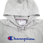 Mens Grey Champion Spellout Hoodie Jumper