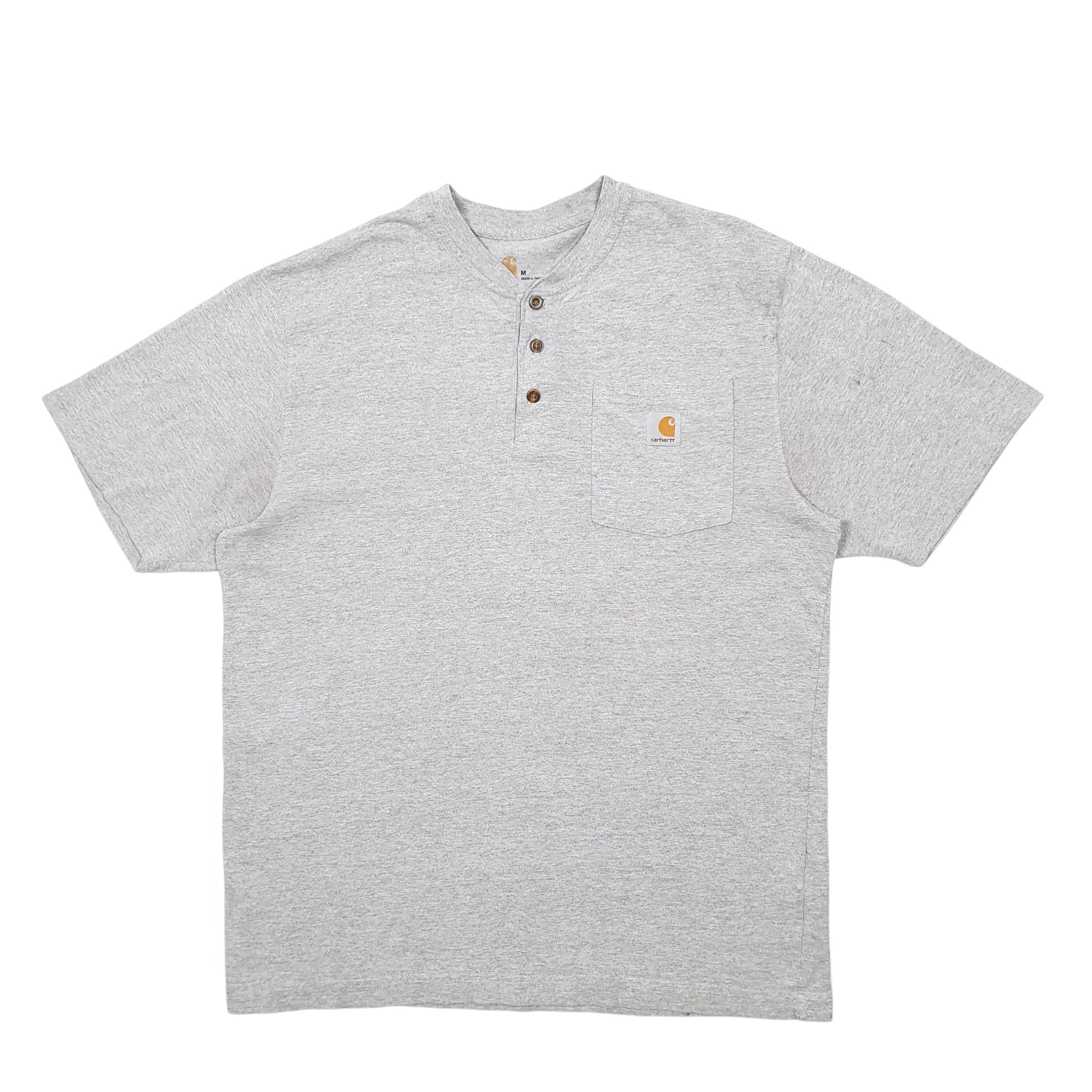 Mens Grey Carhartt Pocket Short Sleeve T Shirt
