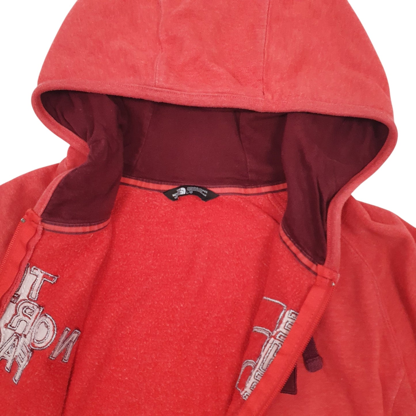 Womens Orange The North Face Spellout Full Zip Jumper