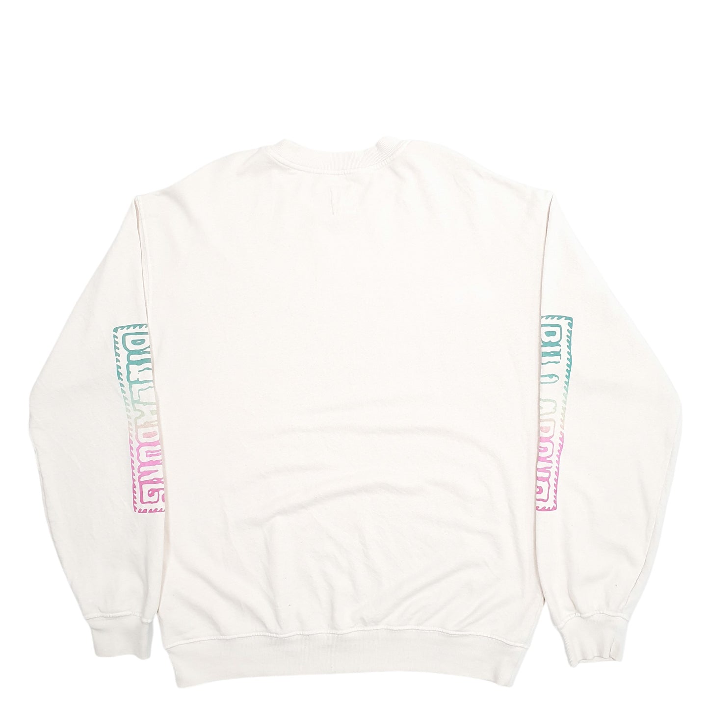 Mens Cream Billabong Spellout Surfing Crewneck Jumper