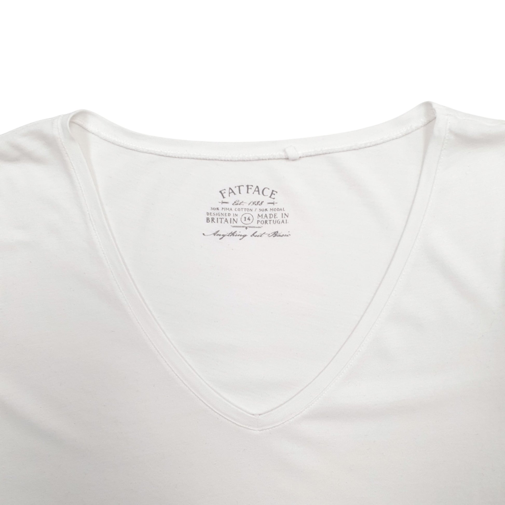 Womens White Fatface  Short Sleeve T Shirt