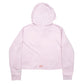Womens Pink Nike Spellout Cropped Short Gym Workout Hoodie Jumper