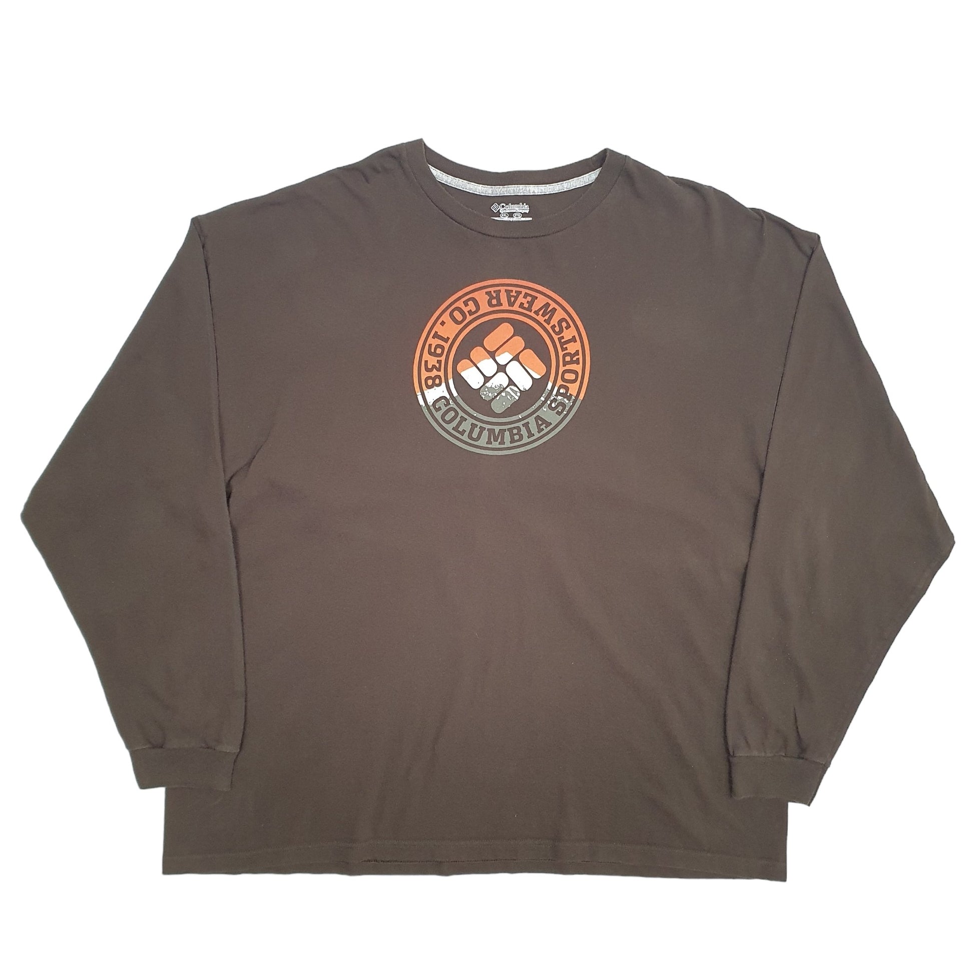Mens Brown Columbia Sportswear  Long Sleeve T Shirt