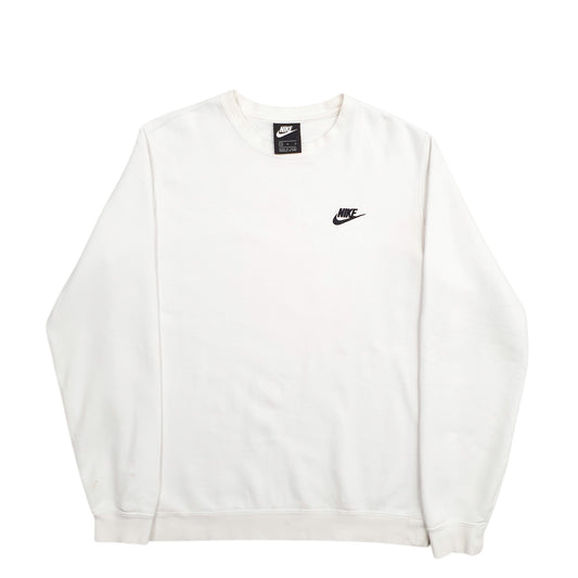 Mens White Adidas  Crewneck Jumper
