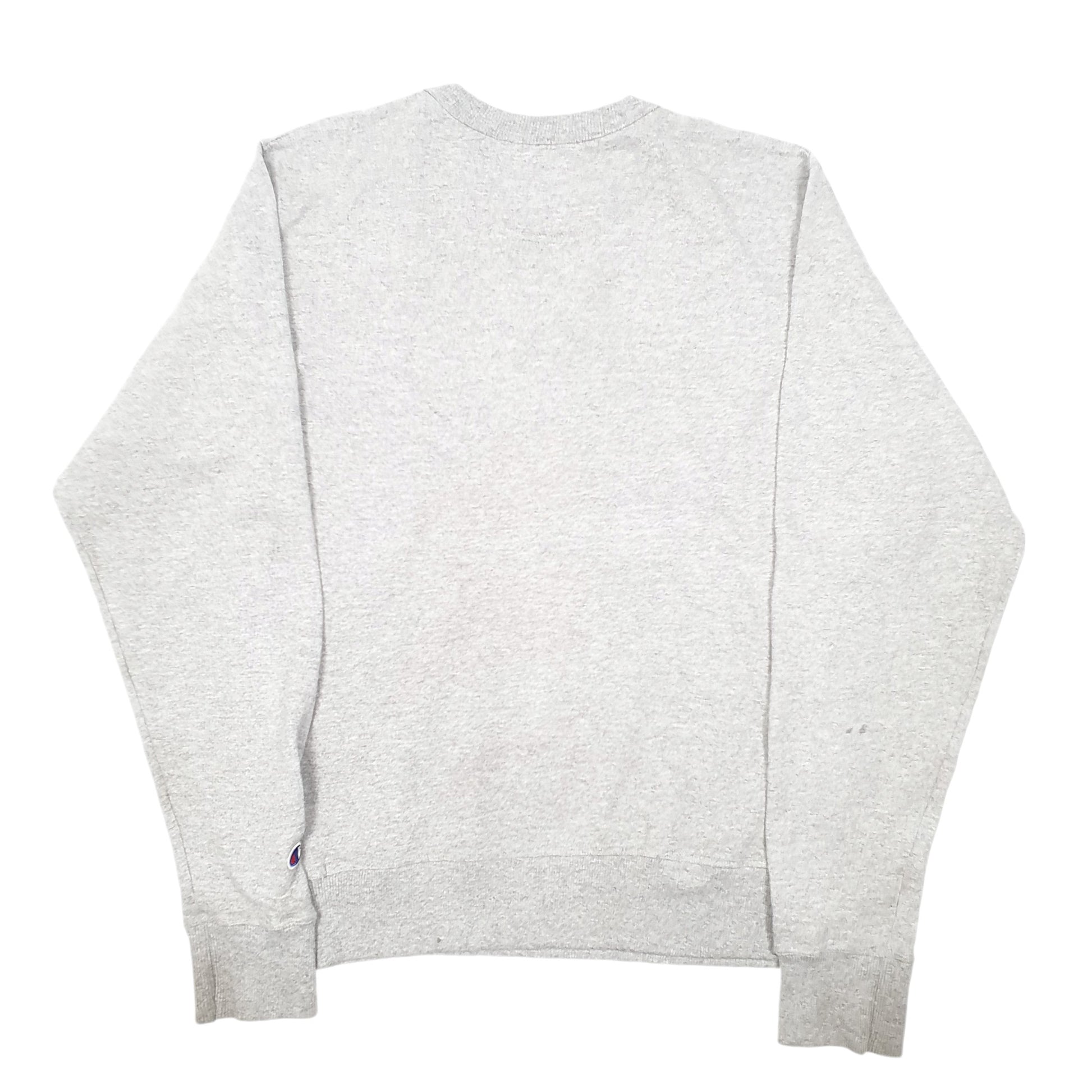 Mens Grey Champion Spellout Crewneck Jumper