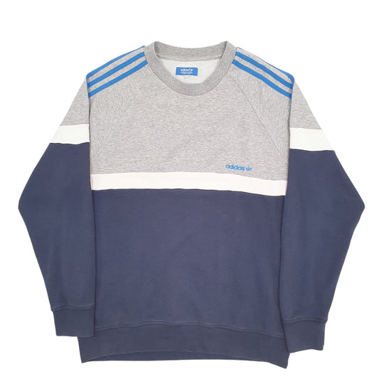 Mens Navy Adidas  Crewneck Jumper