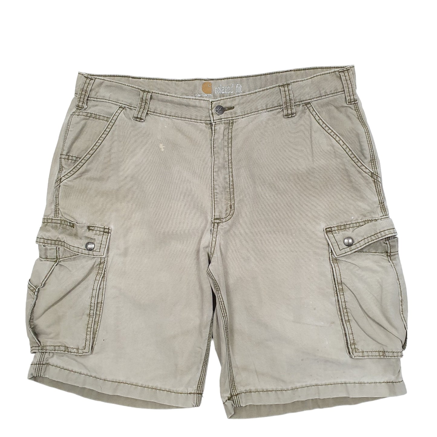 Mens Green Carhartt Workwear Cargo Shorts