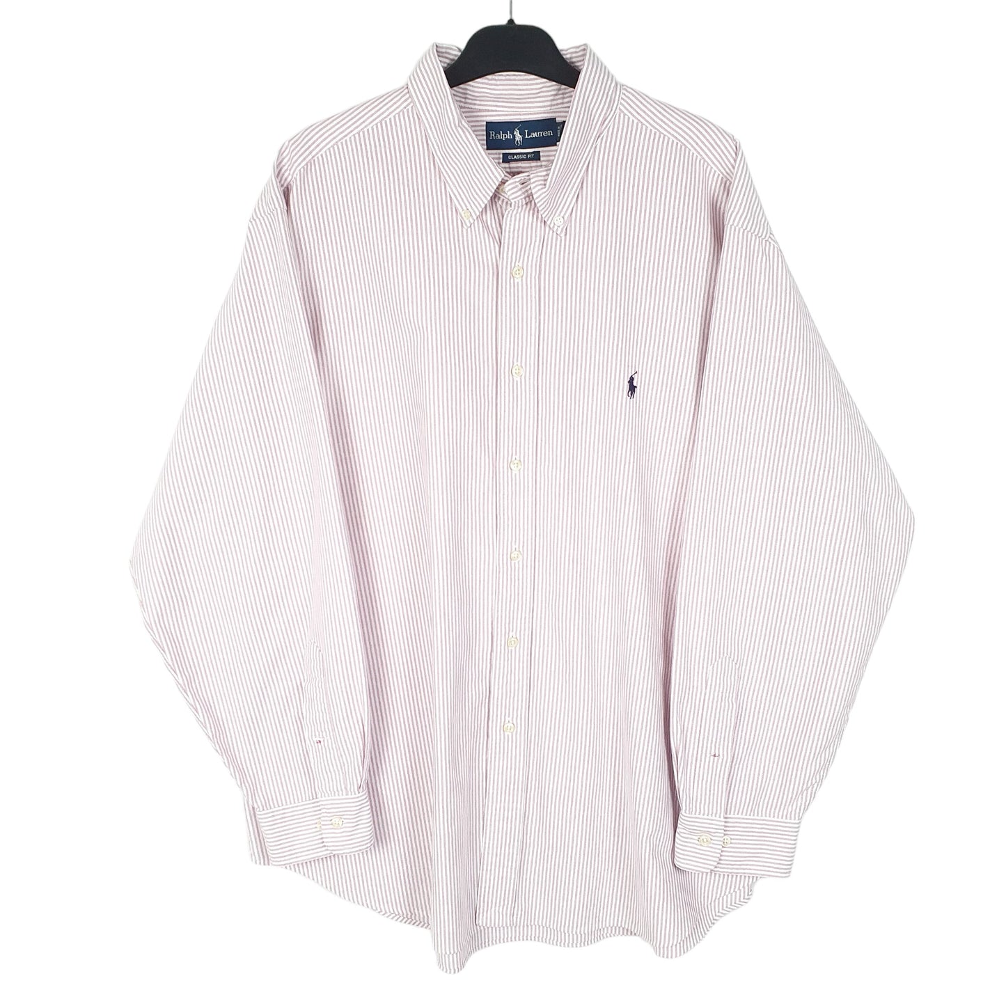 Mens White Polo Ralph Lauren Oxford Long Sleeve Shirt