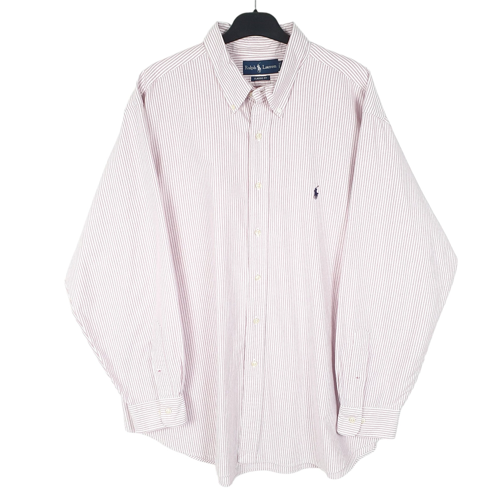 Mens White Polo Ralph Lauren Oxford Long Sleeve Shirt