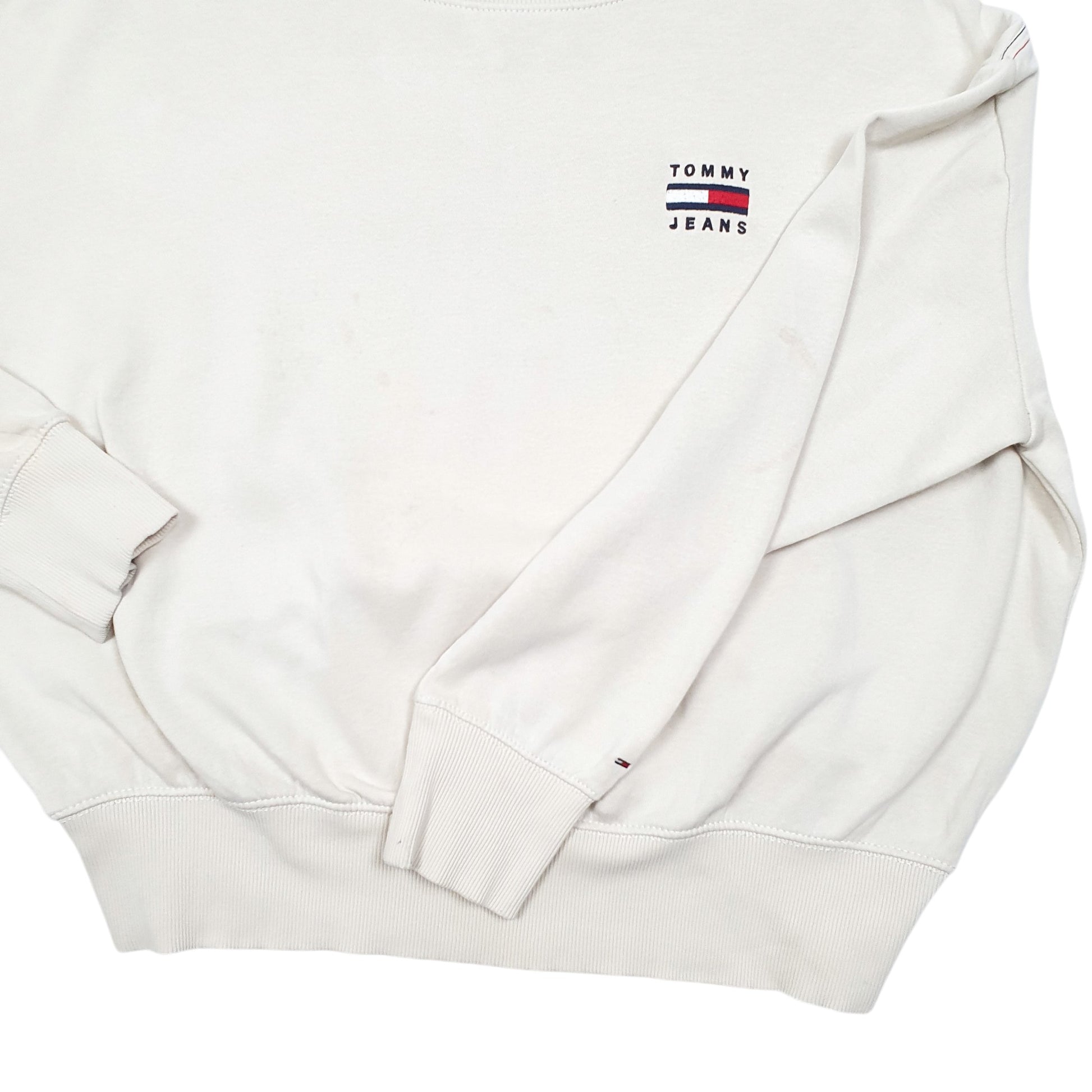 Womens Cream Tommy Hilfiger Jeans Crewneck Jumper
