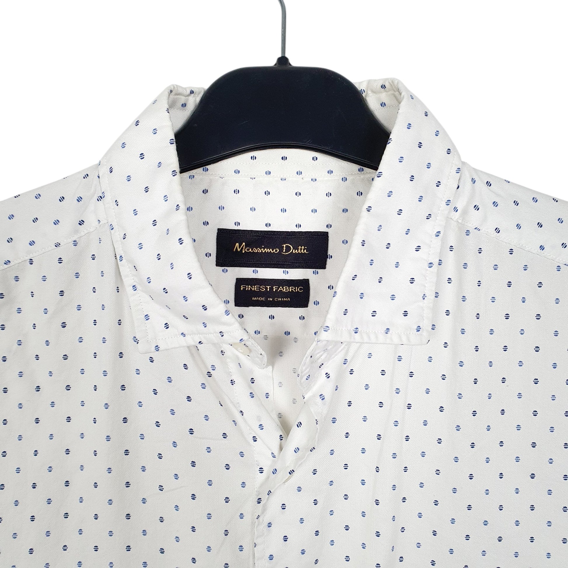 Mens White Massimo Dutti  Long Sleeve Shirt