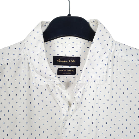 Mens White Massimo Dutti  Long Sleeve Shirt
