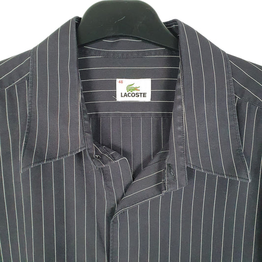 Mens Black Lacoste  Long Sleeve Shirt