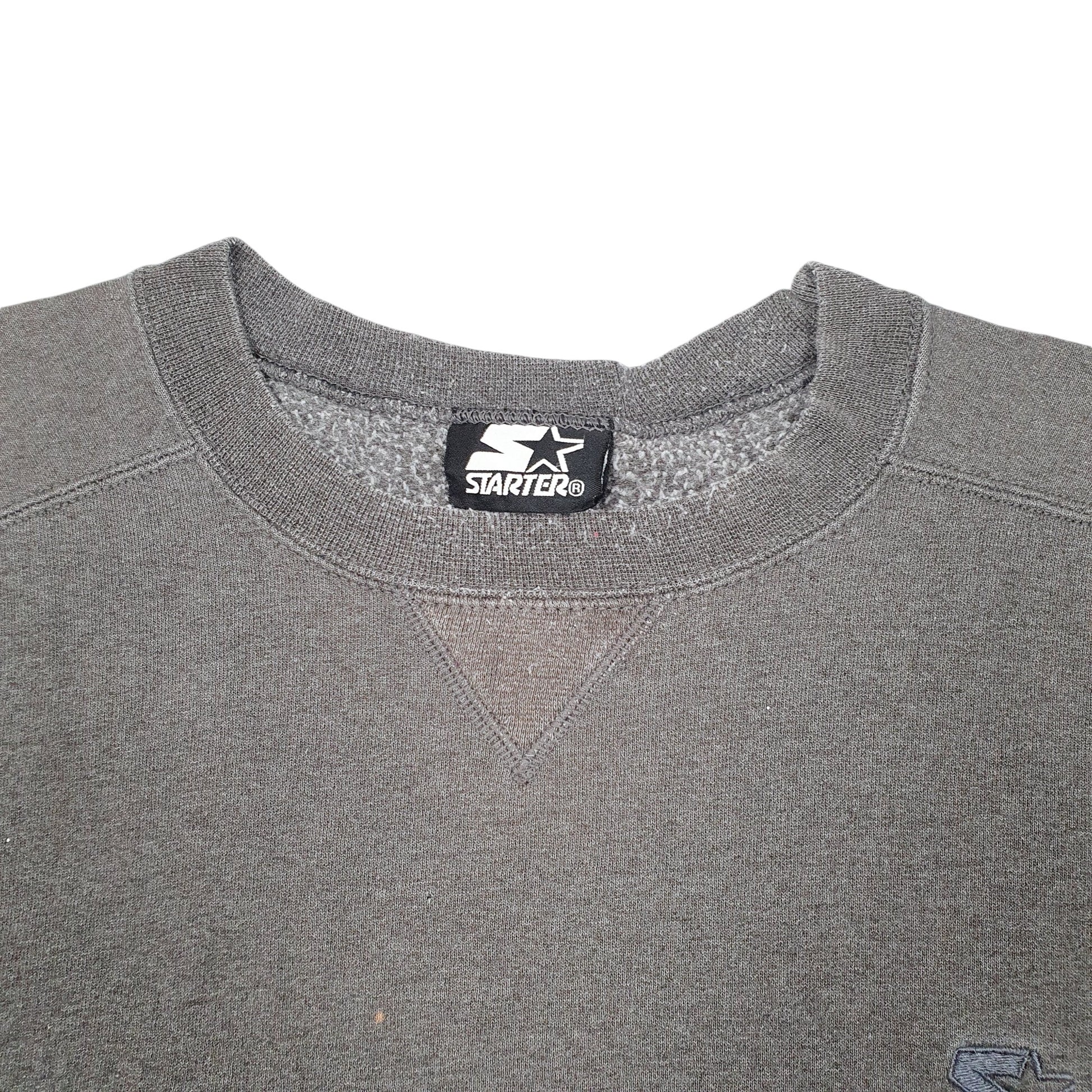 Mens Grey Starter  Crewneck Jumper