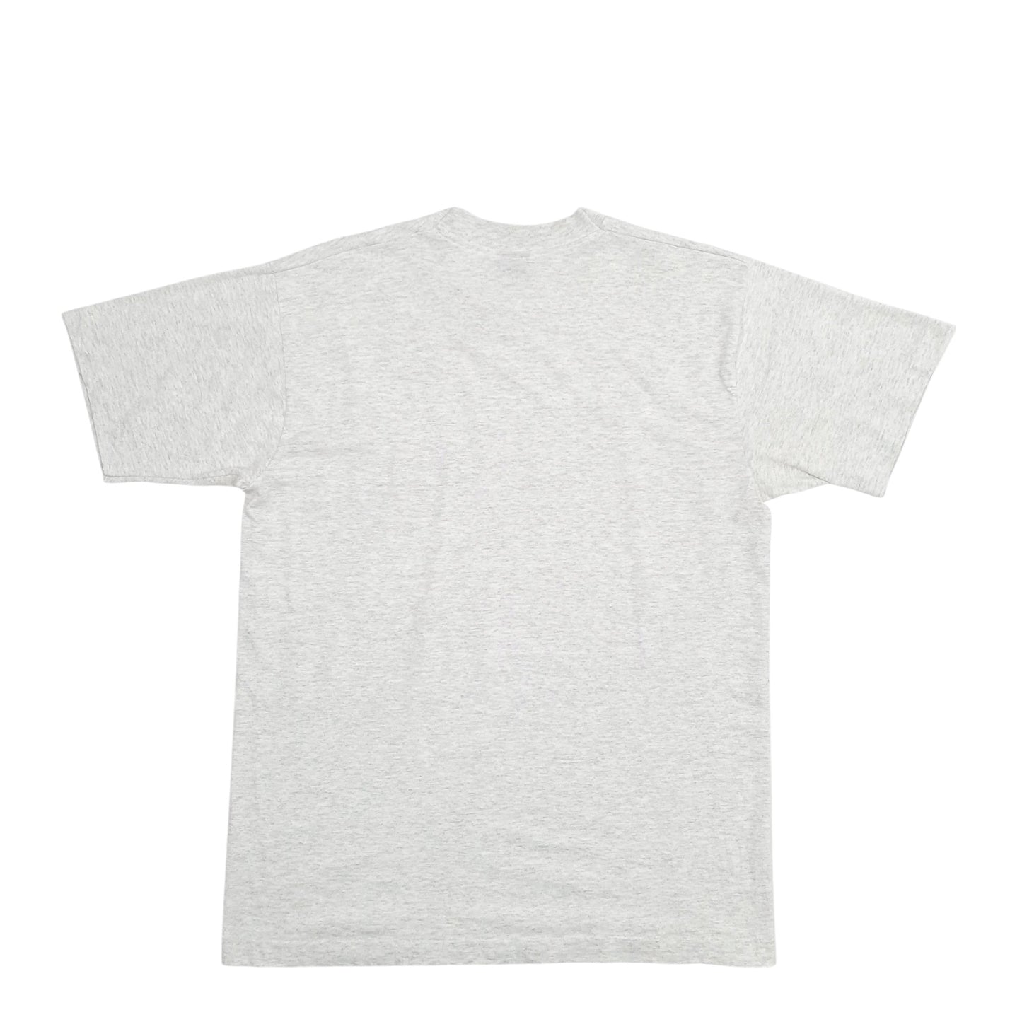 Mens Grey Fruit Of The Loom Single Stitch Vintage 90s Made In USA Stay Well Rochester Community School Short Sleeve T Shirt