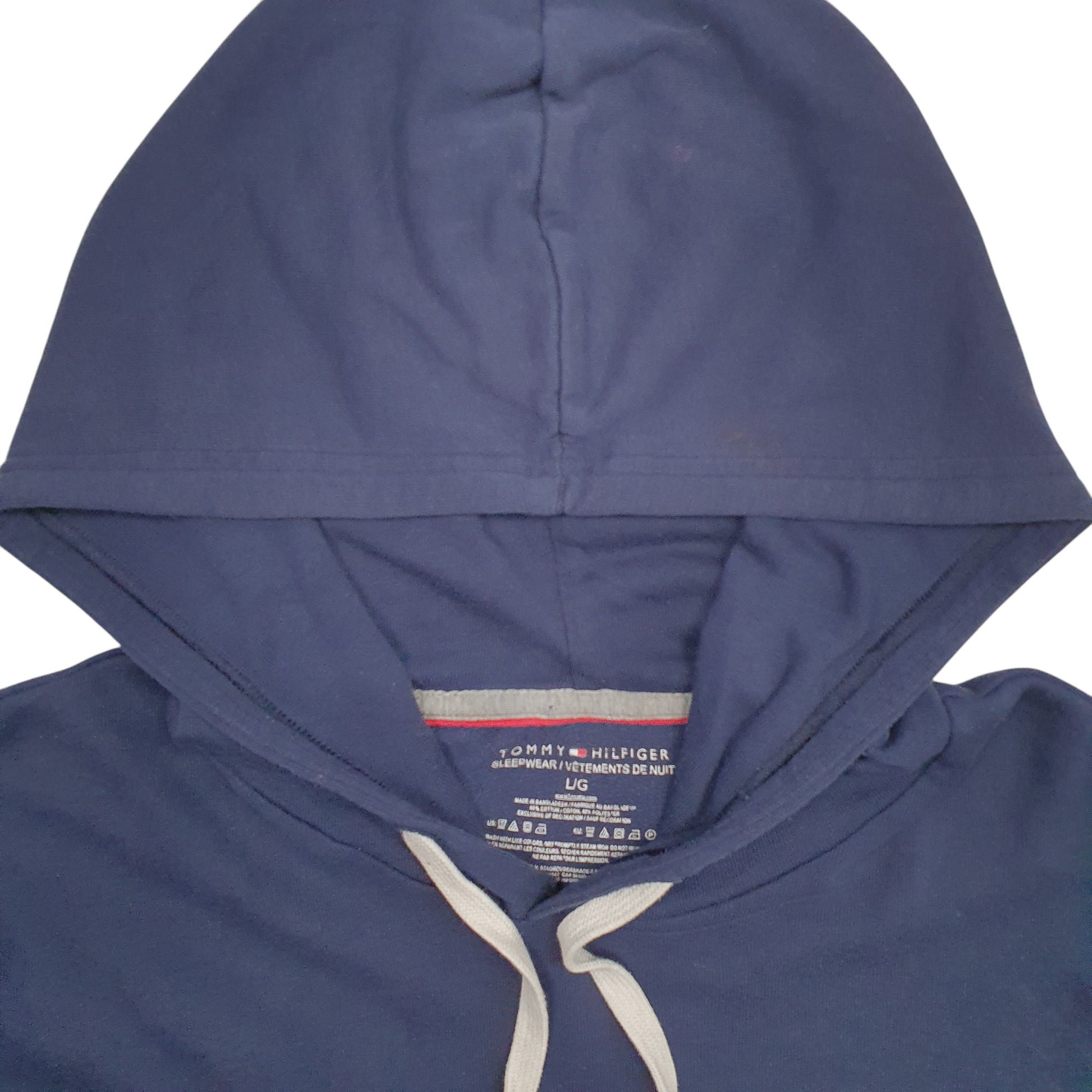 Mens Navy Tommy Hilfiger Spellout Hoodie Jumper