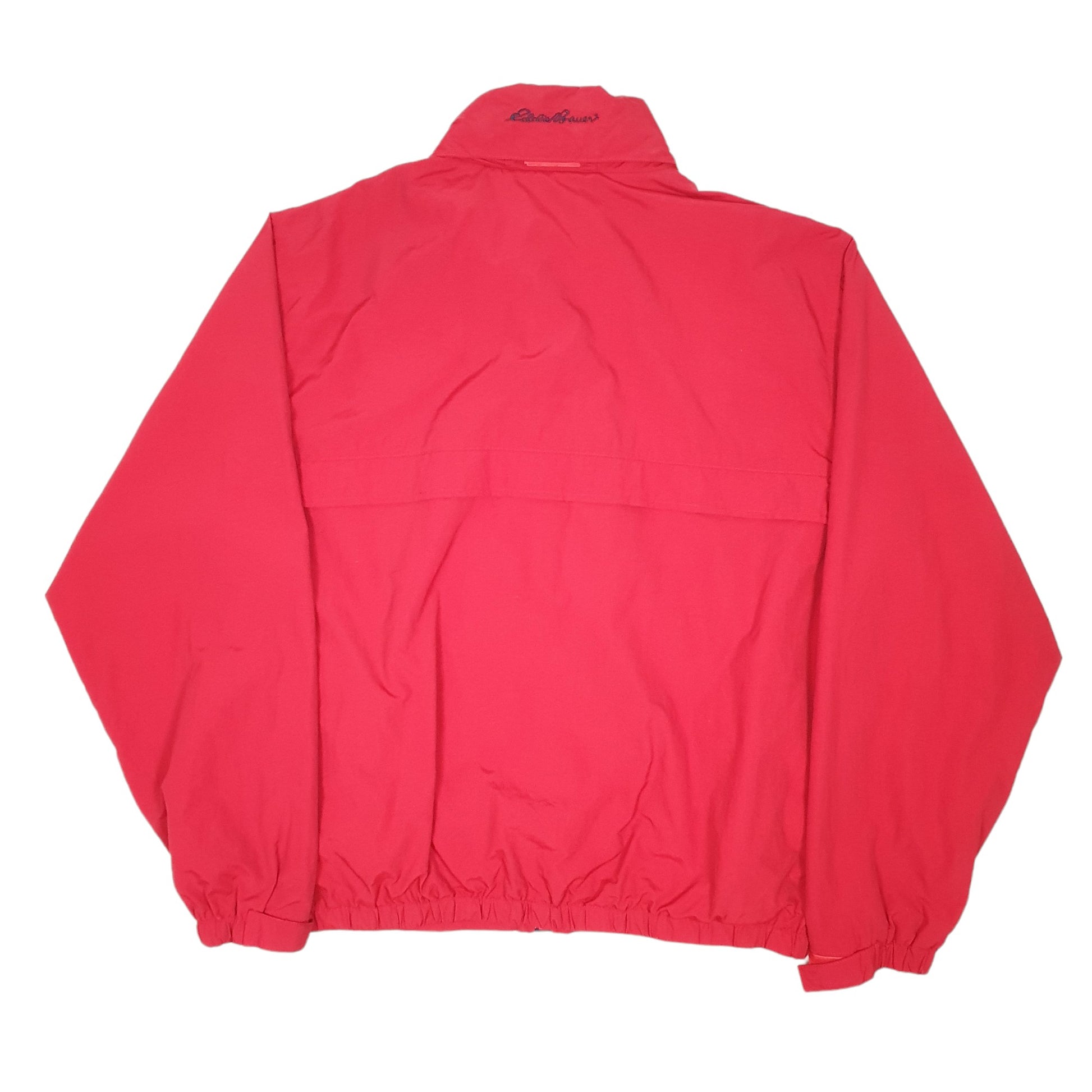 Mens Red Eddie Bauer Sailing Windbreaker Hooded  Coat