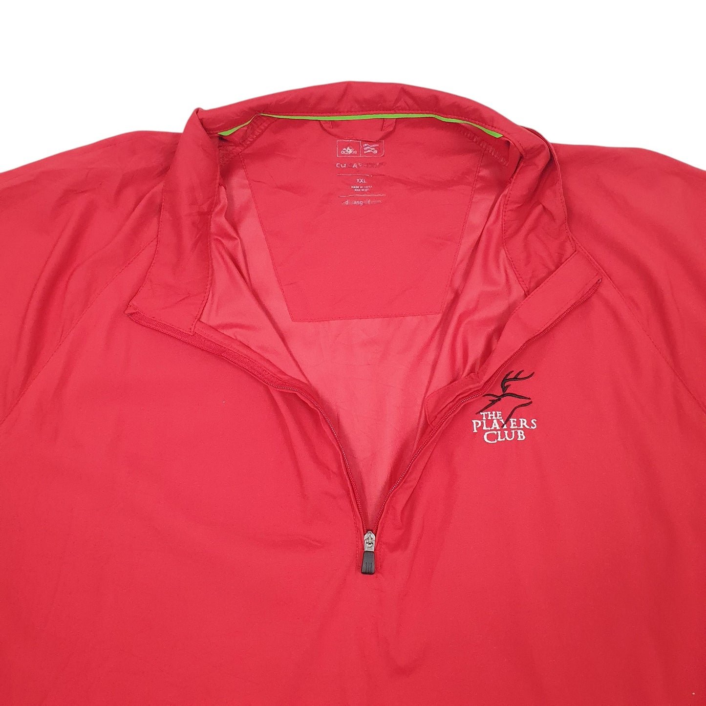Mens Red Adidas Golf The Players Club Full Zip Coat