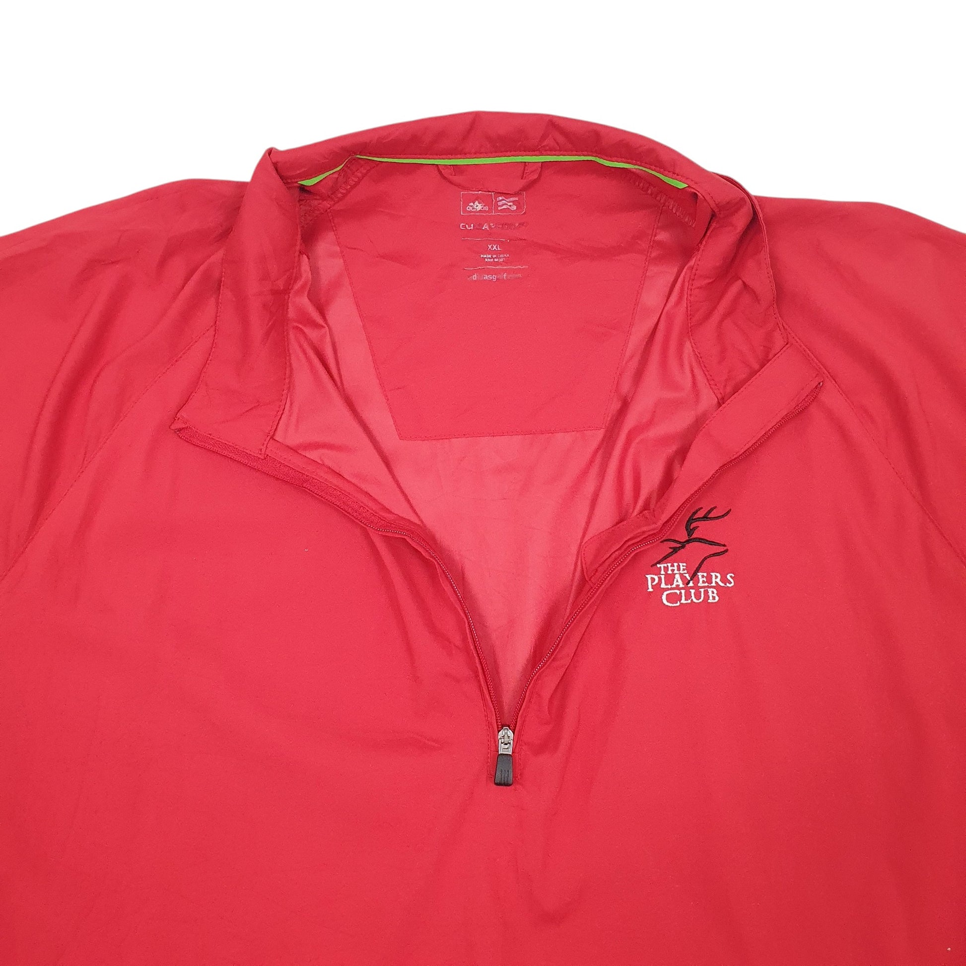 Mens Red Adidas Golf The Players Club Full Zip Coat