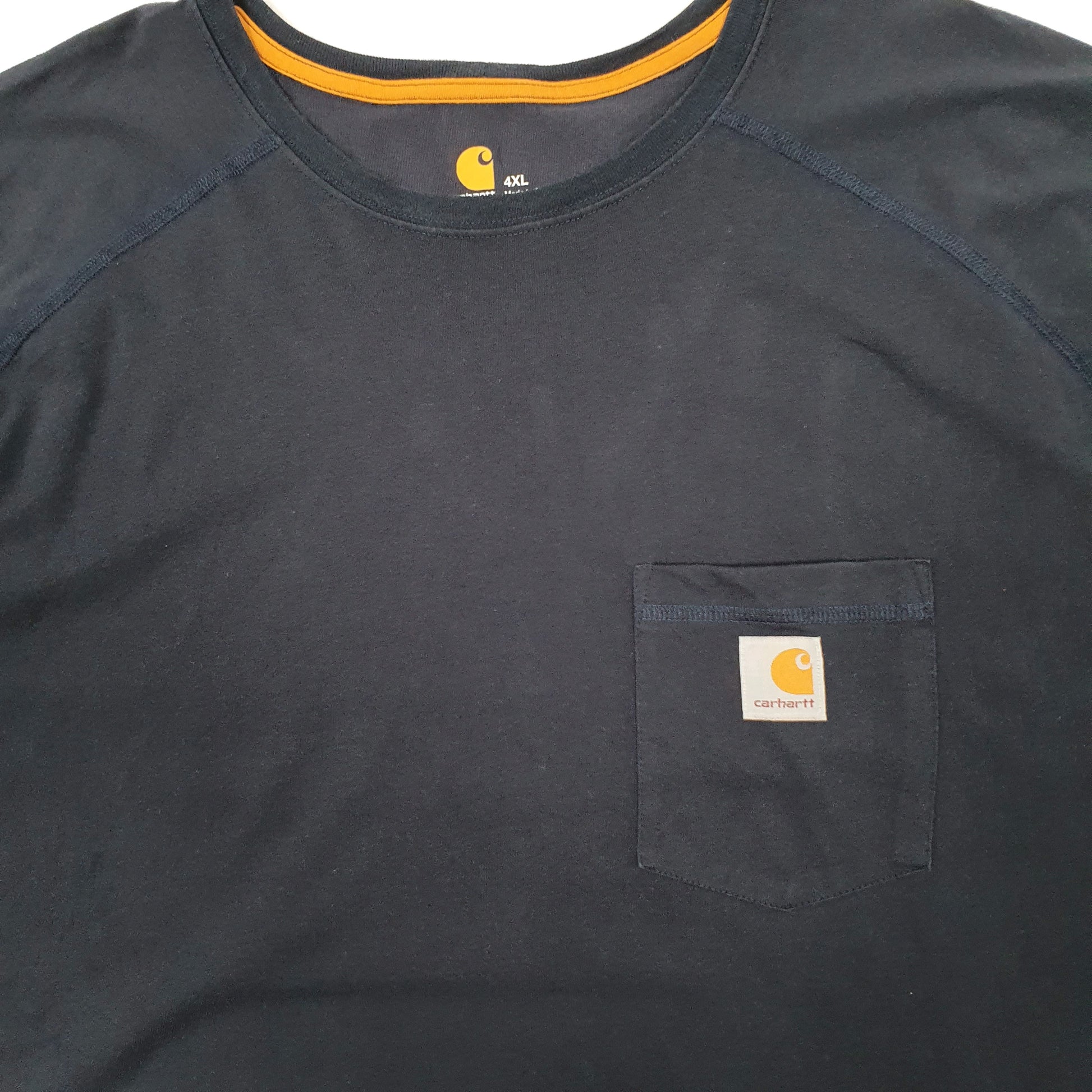 Mens Navy Carhartt Force Short Sleeve T Shirt
